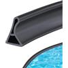 Zayejod 1 m barriera doccia pieghevole barra soglia doccia in silicone antitrabocco diga d'acqua guarnizione doccia per WC bagno vasca (nero, 4 cm Hx3 cm W)