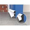Exitex Deflettore antipioggia per porta in alluminio, 914 mm, barra antigoccia nascosta per porte in uPVC, composito e legno, protezione impermeabile esterna con tappi terminali (bianco RAL 9016)