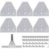 AFAIK piastre di collegamento angolari a forma di T 6 Pezzi con 30 dadi M5T + 30 viti M5 + 1 chiave inglese per profilo in alluminio serie 2020