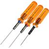 MIP 9602 Set di 3 cacciaviti esagonali RC (1,5 mm, 2,0 mm, 2,5 mm), chiavi esagonali di precisione per auto RC, droni, barche, elicotteri, kit di attrezzi di riparazione RC, made in USA