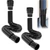 Bukolico 2 Pezzo Prolunga Flessibile per Grondaia, Estensione Telescopica per Tubo di Scarico Pluviale 80/100 mm, Allungabile da 47 a 150 cm, PE Robusto Resistente alle Intemperie