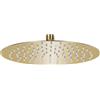 vidaXL Testa Doccia a Pioggia in Acciaio Inox 25 cm Rotonda Oro