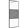 vidaXL Parete per Doccia Walk-in Vetro Trasparente ESG 80x195 cm Nera
