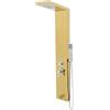 Hurrylying Pannello doccia in acciaio inox, sistema doccia a 5 funzioni, con doccia a pioggia, doccia a pioggia, sistema doccia a parete, rubinetto per bagno, in acciaio inox 201, per adulti e bambini, oro