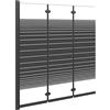 vidaXL Box Doccia Pieghevole 3 Pannelli 130x130 cm in ESG Nero