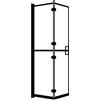 vidaXL Douchewand inklapbaar 80x140 cm ESG zwart