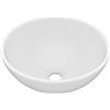 vidaXL Lavandino Lusso Rotondo Bianco Opaco 32,5x14 cm in Ceramica