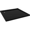 vidaXL Piatto Doccia Quadrato in ABS Nero 80x80 cm
