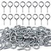 Chudian Viti a occhiello, 60 ganci a vite, gancio per occhio, in acciaio al carbonio, perno a gancio galvanizzato per hardware progetti di artigianato e decorazione (4 x 1,2 x 0,5 cm)