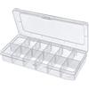 DARUITE Scatole Plastica Organizer, 12 Grids Scatola con Scomparti | Porta Oggetti per Perline, Attrezzatura da Pesca, Perline, Orecchini, Piccoli Accessori, Ferramenta, Gioielli, Antipolvere