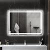 HOMCOM Specchio Bagno con Luce LED 70x100 cm, 3 Colori Dimmerabile, Memoria