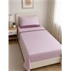 GX GARGIX Completo Letto Singolo 100% Cotone - Set Lenzuola Una Piazza con Sotto, Sopra e Federa - Morbido e Traspirante (GX/ASX-33)