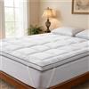 Autsel Topper Matrimoniale 140x200cm Extra-Morbido Topper Materasso di Microfiber Antiallergico Lavabile in Lavatrice, Bianco
