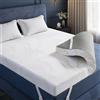 Klyvvo Topper Memory Foam 90x200 Gel Altezza 7,5 cm, Topper Singolo Morbido e Traspirante con Fodera Sfoderabile Lavabile, Prova Sonno 100 Giorni, per Camper e Materasso