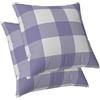 ggaimwf Fodere per cuscino a quadretti pastello Cuscini per sedie viola Tartan Plaid Lilla Agriturismo Fodere per cuscini Biancheria Cuscini per letto Soggiorno All'aperto Giardino 45x45cm Set di 2