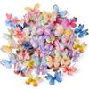 Saituo Home 70 Pezzi Chiffon Farfalle Decorative Tessuto, Organza Farfalla Accessori | 3,5 x 5cm Fai da Te Appliques, Farfalla Decoration da Parete 35 Stili, Farfalle Decorative Torta, Decorazioni per Matrimonio