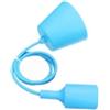 DOBO® E27 portalampada pendente soffitto porta luce sospensione Lampada Silicone tela (Celeste)