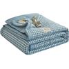 Yekuhe Primaverile Estivo Copriletto Trapuntino Cotone Per Letto Per Singolo/ Matrimoniale/Una Piazza e Mezza Morbida Coperta Leggera Trapunta Estiva Morbido E Confortevole(Color 4,200x230cm/only 1 Quilt)