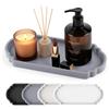 Rolcoassuns Silicone Bagno Vassoio Portaoggetti, 24 x 10 cm Vassoio, Grigio | Antiscivolo Infrangibile Vassoio Bagno, Mini Accessori Bagno, Facile da Pulire, Organizer Bagno per Candele e Cosmetici