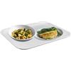 Sicignano Casalinghi Ingrosso Casalinghi Sicignano | Vassoio Mensa Ideale per Mense Aziendali Scuole Ospedali, Polipropilene Alimentare Bianco 45,6x35,6 cm 500 g Impilabile Made in Italy, Capacità 2 Piatti 1 Bicchiere