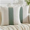 Jayusaror Federe Cuscini Divano 40 x 40 Verde Salvia Boho Macramè Cotone e Lino Autunno Copricuscini Decorativo Moderno Elegante Quadrate Federa Cuscin per Soggiorno Camera Giardino Esterno 2 Pezzi