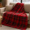 INTRECCI Coperta Plaid in Micropile, Coperta Pile, Plaid per Divano, Calda, Morbida, 130x160cm, Fantasia Tartan Scozzese, Facile da Lavare, Resistente