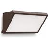maolo Applique LED da Esterno 24W IP65 CCT 3000K 4200K 6400K | Lampada da Parete Moderna Rettangolare | Luce Selezionabile Calda Naturale Fredda | Alluminio e PC | Interni Esterni Balcone Ingresso (Marrone)