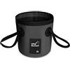 YAVO-EU Secchio Pieghevole Benna pieghevole Portatile Multiuso(12L) Fit in Campeggio,la Pesca, Sport all'Aria Aperta, l'uso di casa, Auto Lavaggio Leggero e Facile da trasportare (nero)