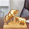 JXCBXJ Statua di toro e orso,Decorazione da tavolo astratta in resina, decorazione del mercato azionario,Un regalo per gestori di investimenti e investitori.