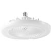Tidgel Ventilatore da soffitto E27 con luce, ventilatore silenzioso chiuso da 25,4 cm con telecomando, 3 modalità di colore e timer, per camera da letto, dormitorio, cucina, bianco (A)