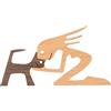 Zyqixluk Statue di Famiglia per Gatti per Gatti di Legno, Sculture per Animali Domestici in Legno, Sculture in Legno Ornamenti Carini Cuccioli, Gattino E Statue Statue Sculture Ornamenti,A4