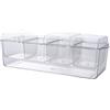 Generico Vassoio per il ghiaccio: organizer trasparente per insalata, contenitore per guarnizioni rimovibile, resistente scatola trasparente | design versatile per buffet refrigerati per feste, bar in casa, pi