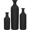 Dokiiovo Set di 3 vasi da fiori grandi da pavimento, in metallo, moderno, per soggiorno, camera da letto, sala da pranzo, corridoio, 67/50/40 cm (nero)