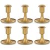 Romadedi Porta Candele Candelabro Oro - Portacandele da Tavolo Candelabri Metallo per Centrotavola, Candele Coniche, Decorazioni Matrimonio Compleanno Natalizie Halloween Regalo, Set di 6