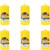 Etrexonline Set 6 Candele Profumate Colore Giallo, Candela Profumate Fantasia di Agrumi 110x47mm Durata 25 ore