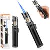 SilverChry Accendino Gas Butano, Accendino Antivento Professionale, Accendino Lungo per Candele, Accendino Jet Flame (Senza Butano)（Nero）