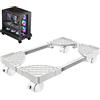 SZKKQKJ Adatto per PC Tower, supporto per CPU portatile, supporto per CPU universale a quattro ruote, carrello CPU sotto la scrivania del gamer, supporto per computer desktop con ruote, bianco