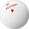 Generico ''Sei bellissima'' Specchio Rotondo in Plexiglass Personalizzato Decorativo con Scritta Romantica personalizzato con nome frase idea regalo natale amore coppia sanvalentino