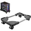 SZKKQKJ Adatto per supporto per PC tower, supporto mobile per CPU, supporto universale per CPU a quattro ruote, carrello per CPU sotto la scrivania da gioco, supporto per PC fisso, con ruote, nero