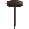 creative cables Kit rosone per lampadario da soffitto (serracavo da 15 cm, metallo ruggine scura verniciata, Ø 120 mm, 1 foro) - Fissaggio a staffa per lampadari e sospensioni singole