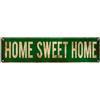 Nestemfo Targa in metallo vintage con scritta Home Sweet Home, per soggiorno, bar, casa, camera da letto, poster in metallo retrò, 10 x 40 cm