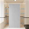 Haoyunll Tenda Doccia Pieghevole Magnetica, Grigio chiaro, 120x200cm | Antimuffa Impermeabile in Tessuto Per Cabina Doccia, Tende da Doccia A Fisarmonica Plissettate Lavabili con Gancio, 220g/m²