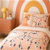 CÔTE DECO Parure da letto per bambini, reversibile, unicorno, rosa e acchiappasogni: copripiumino 140 x 200 cm + 1 federa 63 x 63 cm, 100% cotone ammorbidito