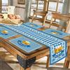DPKOW 5 Oktoberfest Runner da Tavola Tovaglietta Set, Blu Bianco Tessuto Tovaglia Tovagliette Oktoberfest Tavola Decorazione della Birra Festa Decorazione Feste Forniture Interni Esterni, Lavabile