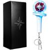 SKIKHN Stray Mini Lightstick, 11cm Stray Portachiavi SKZ con 15 Effetti Luminosi, Regolabile Velocità e Colore Mini Light Stick, Kpop Merch Regali per STAY (Bianco)