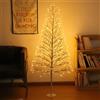 OOWOKS Albero di Natale artificiale con 392 LED bianco caldo, albero luminoso a LED 180 cm con spina, lampada da albero per interni ed esterni Lampada da terra decorativa Albero artificiale,180cm