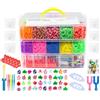 Sarini Kit di Cinturini Ultimate con 15000 Cinturini in Scatola a 3 Strati,Telaio per Tessitura e Gancio - Lussuoso Set di Cinturini con Telaio per bracciali e Oggetti di Artigianato