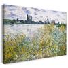 Printed Paintings Stampa su Tela (100x70cm): Claude Monet - Île aux Fleurs Vicino Vétheuil (1880)