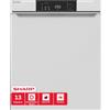 SHARP QW-NA1CU47DW-DE - Lavastoviglie da incasso, 60 cm, 13 coperti, classe di efficienza energetica D, 4 programmi, AquaStop, colore bianco