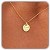 Handmade Mini cerchio ciondolo scrittura a mano Collana argento sterling 925 Firma Collane ricordo Festa della mamma Anniversario fatto a mano